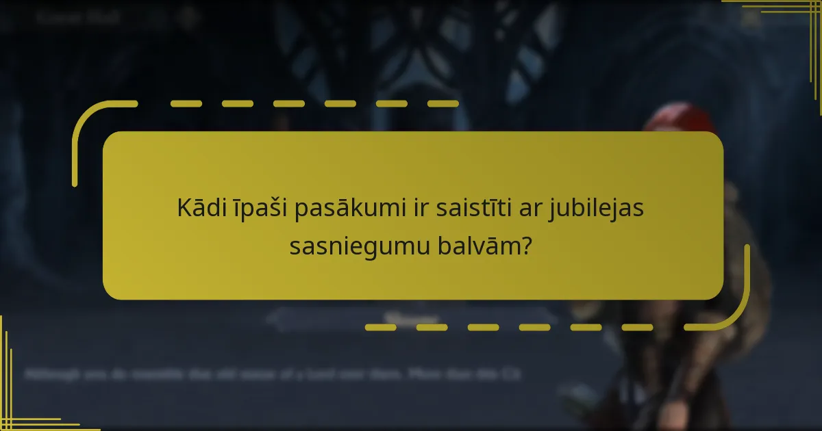 Kad beidzas jubilejas sasniegumu balvas?