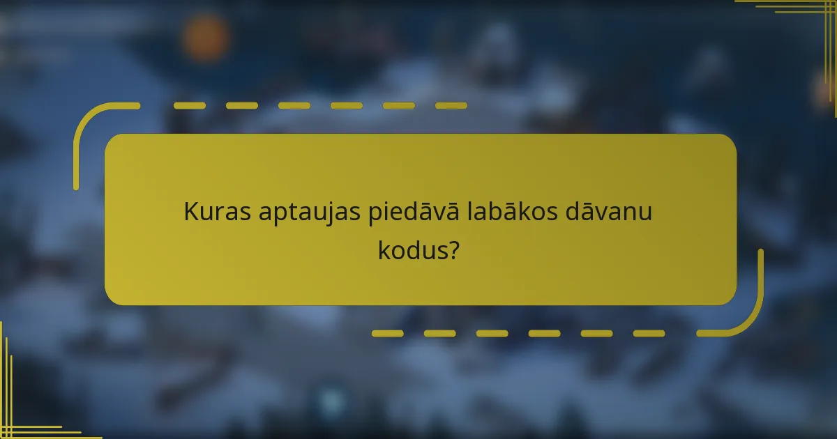 Kuras aptaujas piedāvā labākos dāvanu kodus?